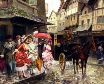 婦人馬車 スペイン ブルボン王朝 マリアノ・アロンソ・ペレス Oil Paintings